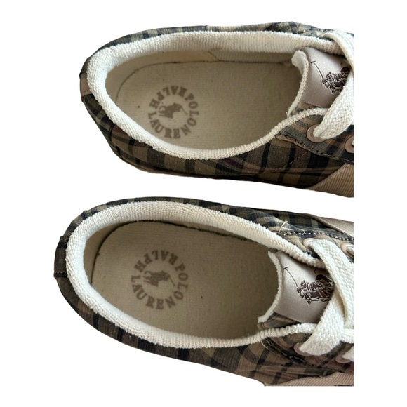 Polo Ralph Lauren Men's Plaid Canvas Sneakers Size 8D - Picture 7 of 12